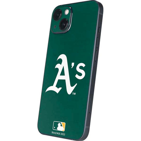 MLB Oakland Athletics - Solid Distressed iPhone 15 Plus Skin