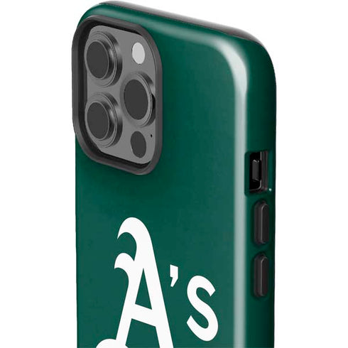 MLB Oakland Athletics - Solid Distressed iPhone 15 Pro Max Impact Case