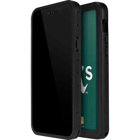 MLB Oakland Athletics - Solid Distressed iPhone 14 Pro Max Waterproof Case