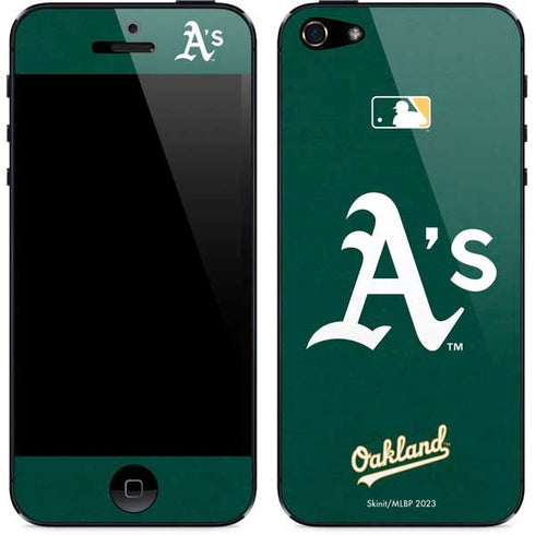 MLB Oakland Athletics - Solid Distressed iPhone 5/5s/5SE Skin