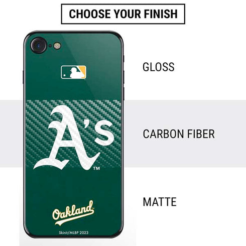 MLB Oakland Athletics - Solid Distressed iPhone SE (2nd & 3rd Gen) Skin