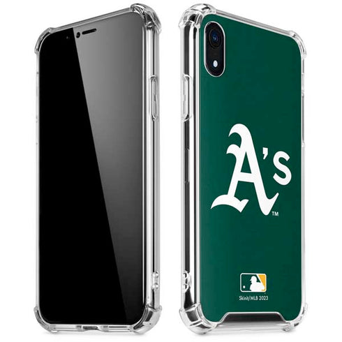 MLB Oakland Athletics - Solid Distressed iPhone XR Clear Case