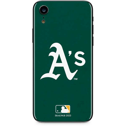 MLB Oakland Athletics - Solid Distressed iPhone XR Skin