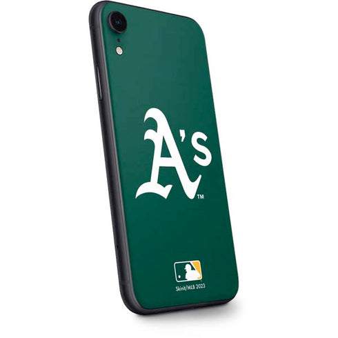MLB Oakland Athletics - Solid Distressed iPhone XR Skin