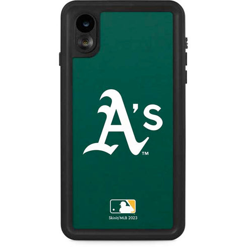 MLB Oakland Athletics - Solid Distressed iPhone XR Waterproof Case
