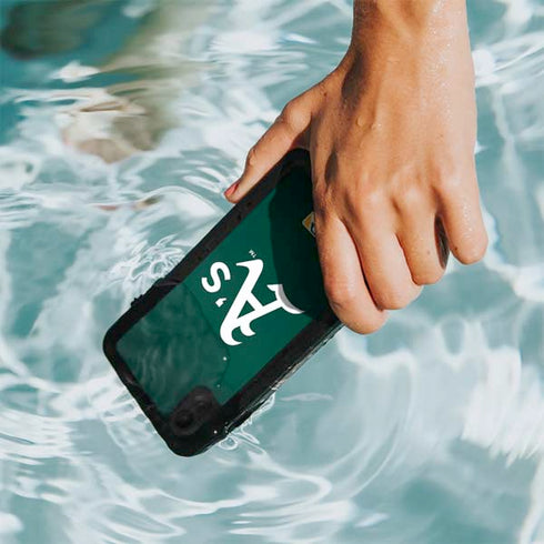 MLB Oakland Athletics - Solid Distressed iPhone XR Waterproof Case
