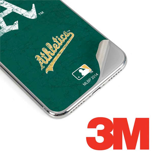 MLB Oakland Athletics - Solid Distressed iPhone XS Max Skin