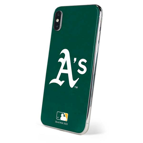 MLB Oakland Athletics - Solid Distressed iPhone XS Max Skin