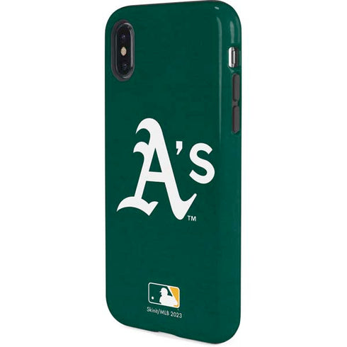 MLB Oakland Athletics - Solid Distressed iPhone XS Pro Case