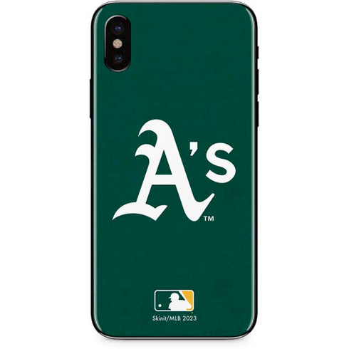 MLB Oakland Athletics - Solid Distressed iPhone XS Skin