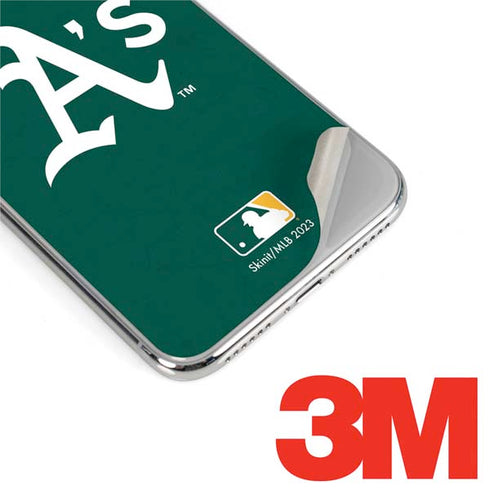 MLB Oakland Athletics - Solid Distressed iPhone XS Skin