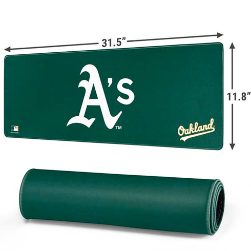 MLB Oakland Athletics - Solid Distressed Gaming Mouse Pad