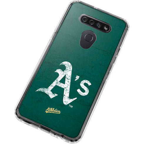 MLB Oakland Athletics - Solid Distressed LG K51/Q51 Clear Case