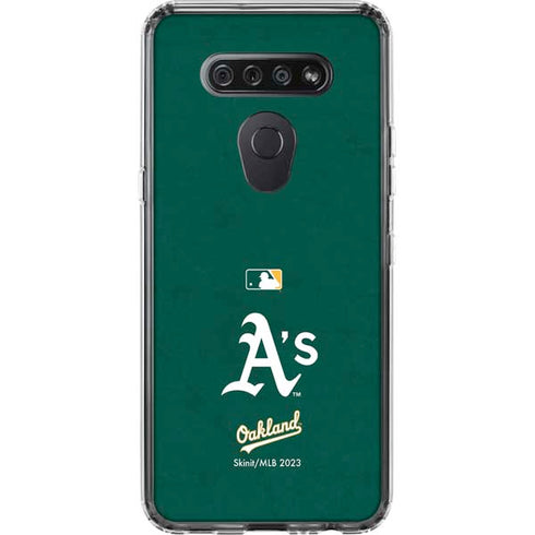 MLB Oakland Athletics - Solid Distressed LG K51/Q51 Clear Case