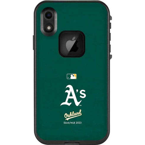 MLB Oakland Athletics - Solid Distressed LifeProof Fre iPhone Skin