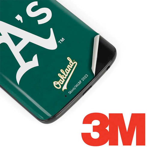 MLB Oakland Athletics - Solid Distressed Moto G6 Skin