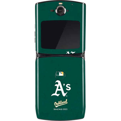 MLB Oakland Athletics - Solid Distressed Motorola RAZR Skin