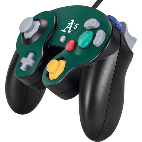 MLB Oakland Athletics - Solid Distressed Nintendo GameCube Controller Skin
