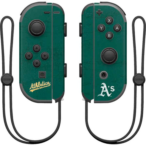 MLB Oakland Athletics - Solid Distressed Nintendo Joy-Con (L/R) Controller Skin