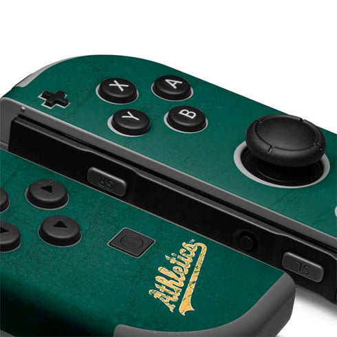 MLB Oakland Athletics - Solid Distressed Nintendo Joy-Con (L/R) Controller Skin