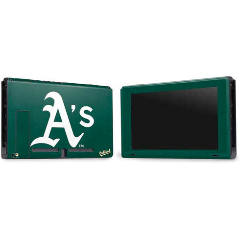 MLB Oakland Athletics - Solid Distressed Nintendo Switch Bundle Skin