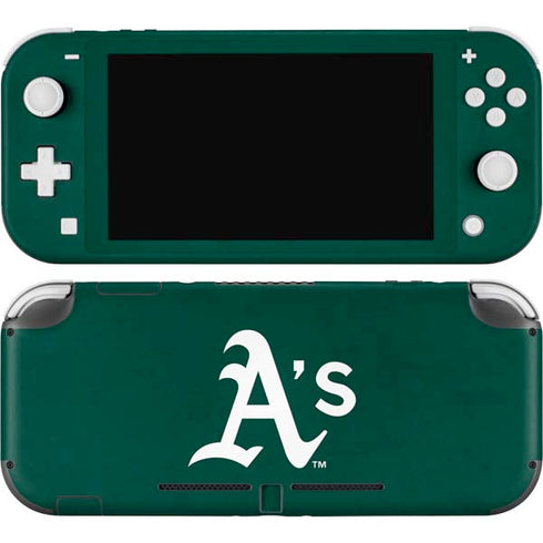 MLB Oakland Athletics - Solid Distressed Nintendo Switch Lite Skin