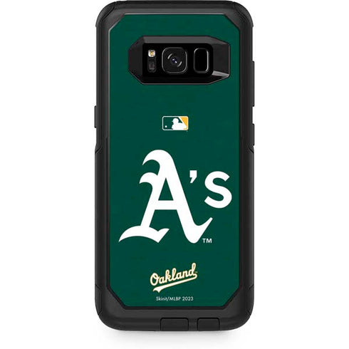 MLB Oakland Athletics - Solid Distressed Otterbox Commuter Galaxy Skin