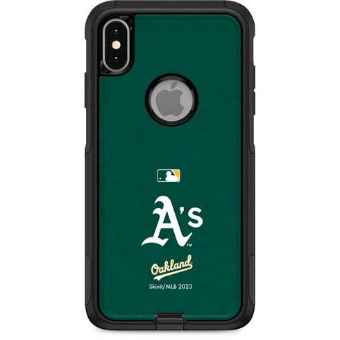 MLB Oakland Athletics - Solid Distressed Otterbox Commuter iPhone Skin
