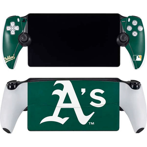 MLB Oakland Athletics - Solid Distressed PlayStation Portal Remote Player Skin