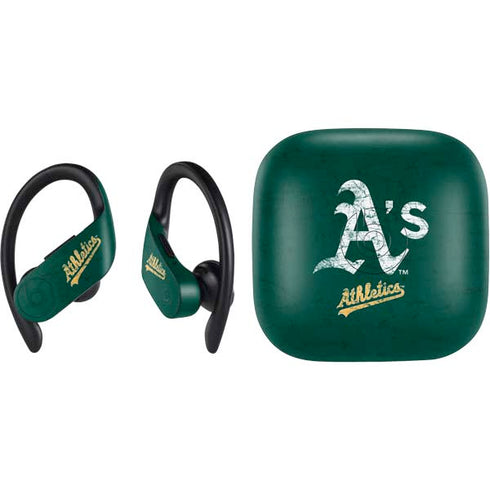 MLB Oakland Athletics - Solid Distressed PowerBeats Pro Skin