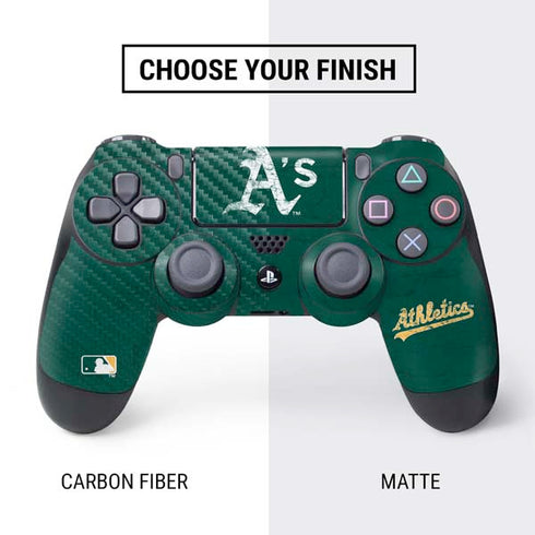 MLB Oakland Athletics - Solid Distressed PS4 Controller Skin