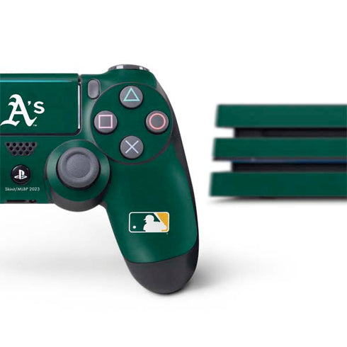 MLB Oakland Athletics - Solid Distressed PS4 Pro Bundle Skin