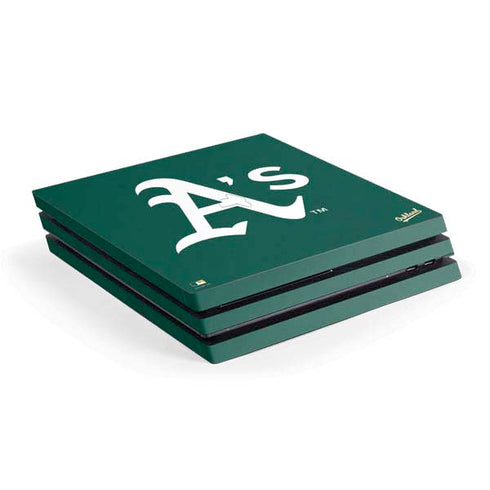 MLB Oakland Athletics - Solid Distressed PS4 Pro Console Skin