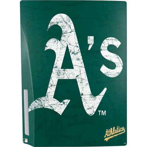 MLB Oakland Athletics - Solid Distressed PS5 Bundle Skin