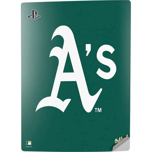 MLB Oakland Athletics - Solid Distressed PS5 Digital Edition Console Skin