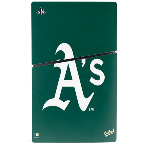 MLB Oakland Athletics - Solid Distressed PS5 Slim Disk Console Skin
