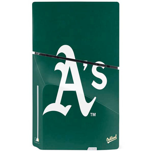MLB Oakland Athletics - Solid Distressed PS5 Slim Disk Console Skin