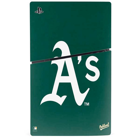 MLB Oakland Athletics - Solid Distressed PS5 Slim Digital Edition Console Skin