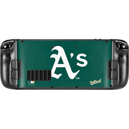 MLB Oakland Athletics - Solid Distressed Steam Deck Handheld Gaming Computer Skin