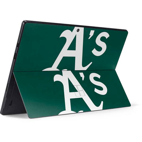 MLB Oakland Athletics - Solid Distressed Surface Pro 7 Skin