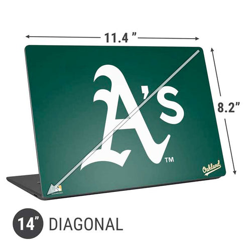 MLB Oakland Athletics - Solid Distressed Universal Laptop 14in (11.4 x 8.2in) Skin