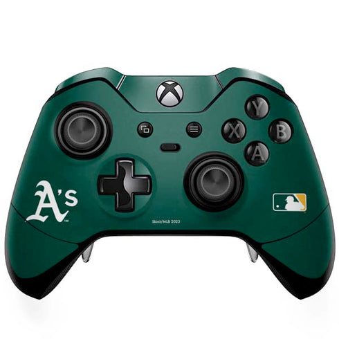 MLB Oakland Athletics - Solid Distressed Xbox One Elite Controller Skin