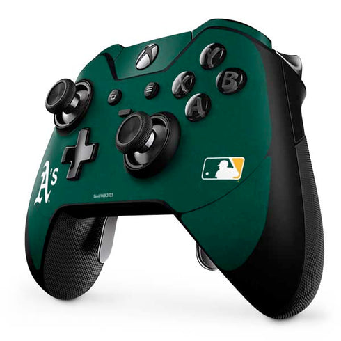 MLB Oakland Athletics - Solid Distressed Xbox One Elite Controller Skin