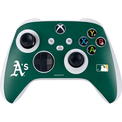MLB Oakland Athletics - Solid Distressed Xbox Series S Controller Skin
