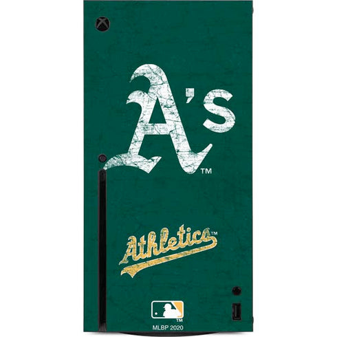 MLB Oakland Athletics - Solid Distressed Xbox Series X Console Skin