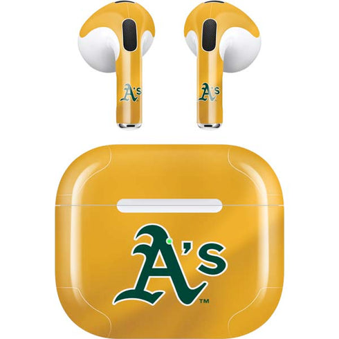 MLB Oakland Athletics Alternate Jersey Apple AirPods (3rd Gen 2021) Skin