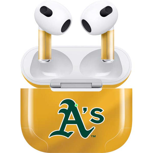 MLB Oakland Athletics Alternate Jersey Apple AirPods (3rd Gen 2021) Skin