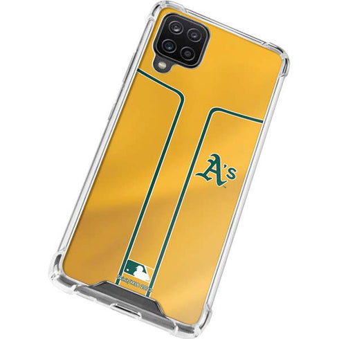 MLB Oakland Athletics Alternate Jersey Galaxy A12 Clear Case
