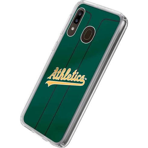 MLB Oakland Athletics Alternate Jersey Galaxy A20 Clear Case