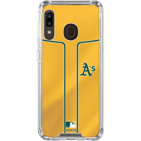 MLB Oakland Athletics Alternate Jersey Galaxy A30 Clear Case